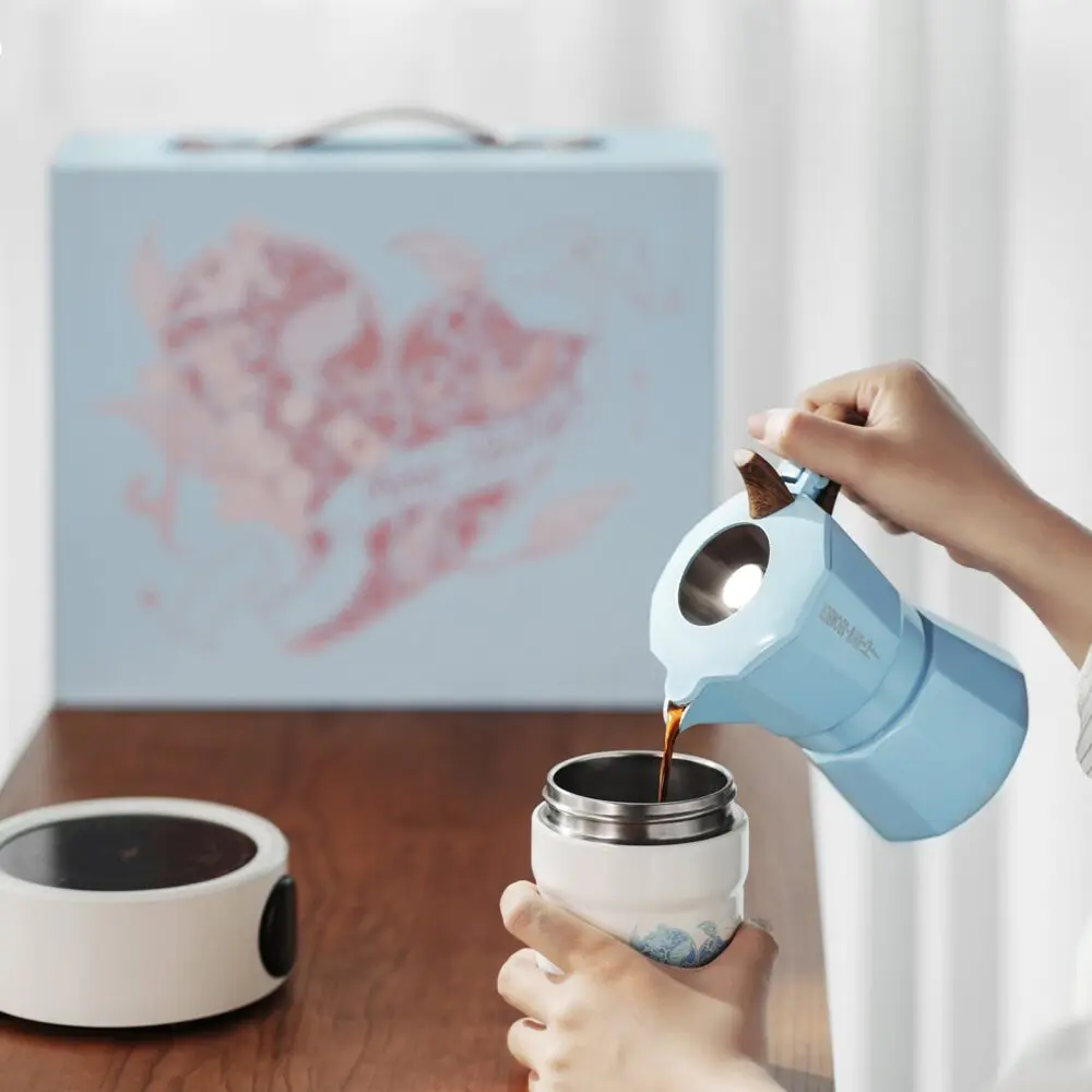 MHW-3BOMBER Flipped Moka Pot Gift Box - Blue - Image 4