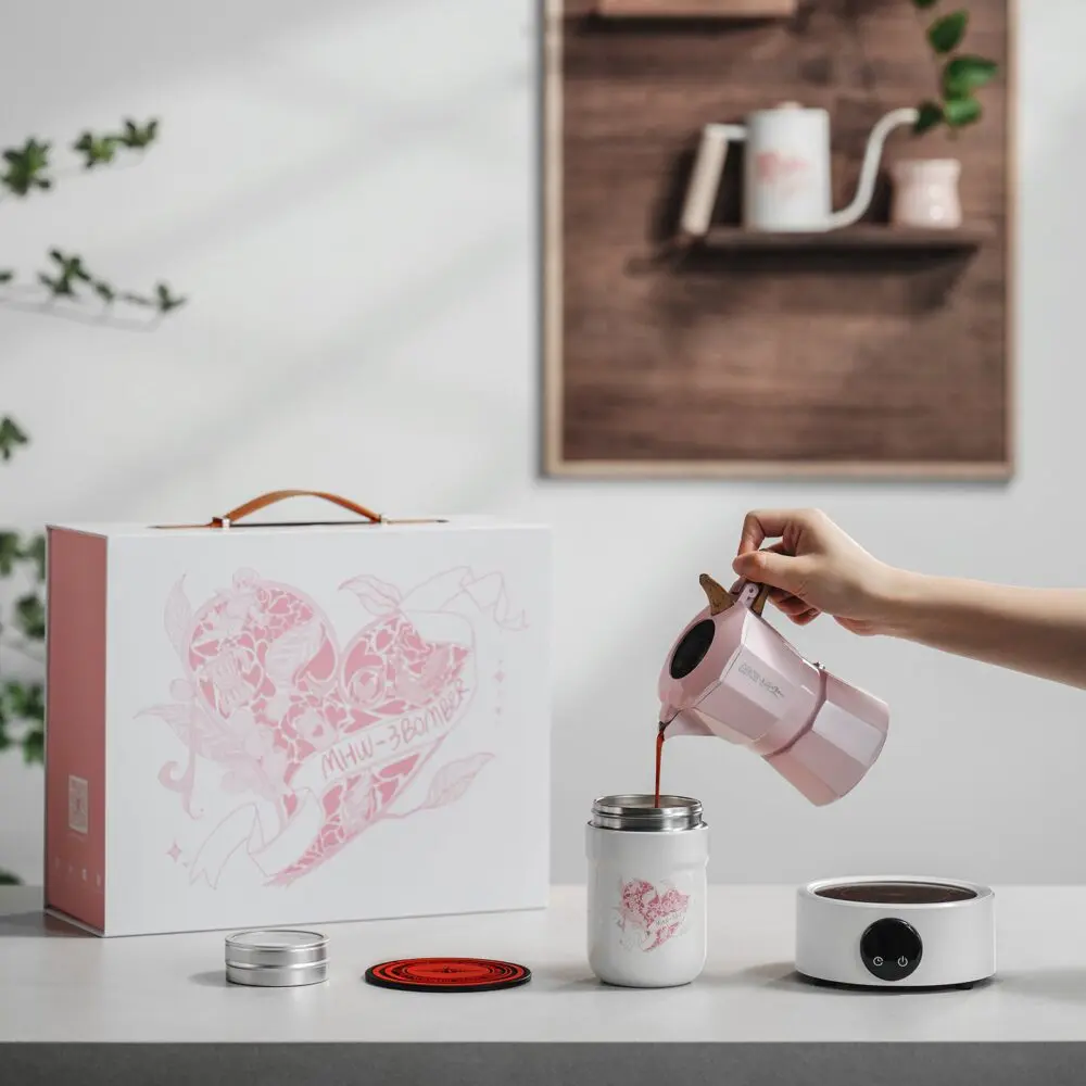 MHW-3BOMBER Flipped Moka Pot Gift Box - Blue - Image 8