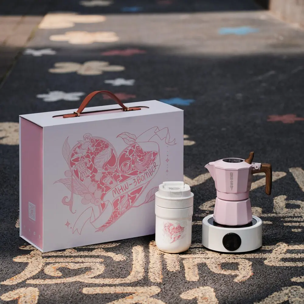 MHW-3BOMBER Flipped Moka Pot Gift Box - Blue - Image 3