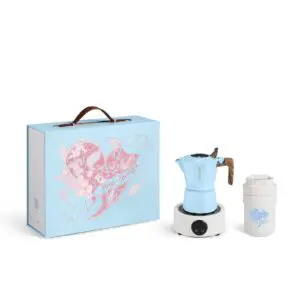 MHW-3BOMBER Flipped Moka Pot Gift Box - Blue