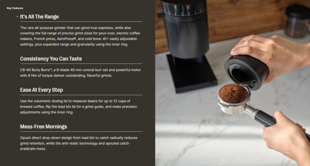 Fellow Opus Conical Burr Grinder - Image 4